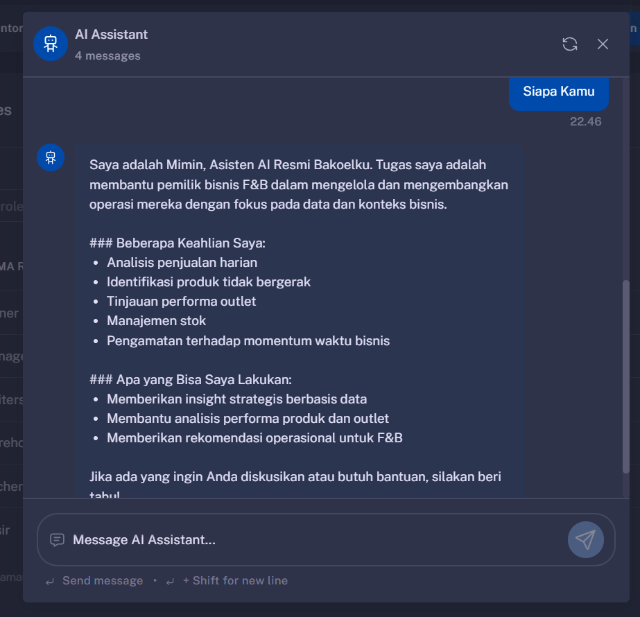 AI Chat Assistant Interface